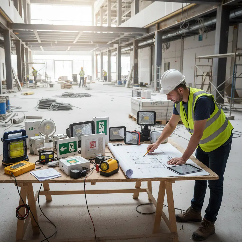 Manutenção técnica de iluminação de emergência