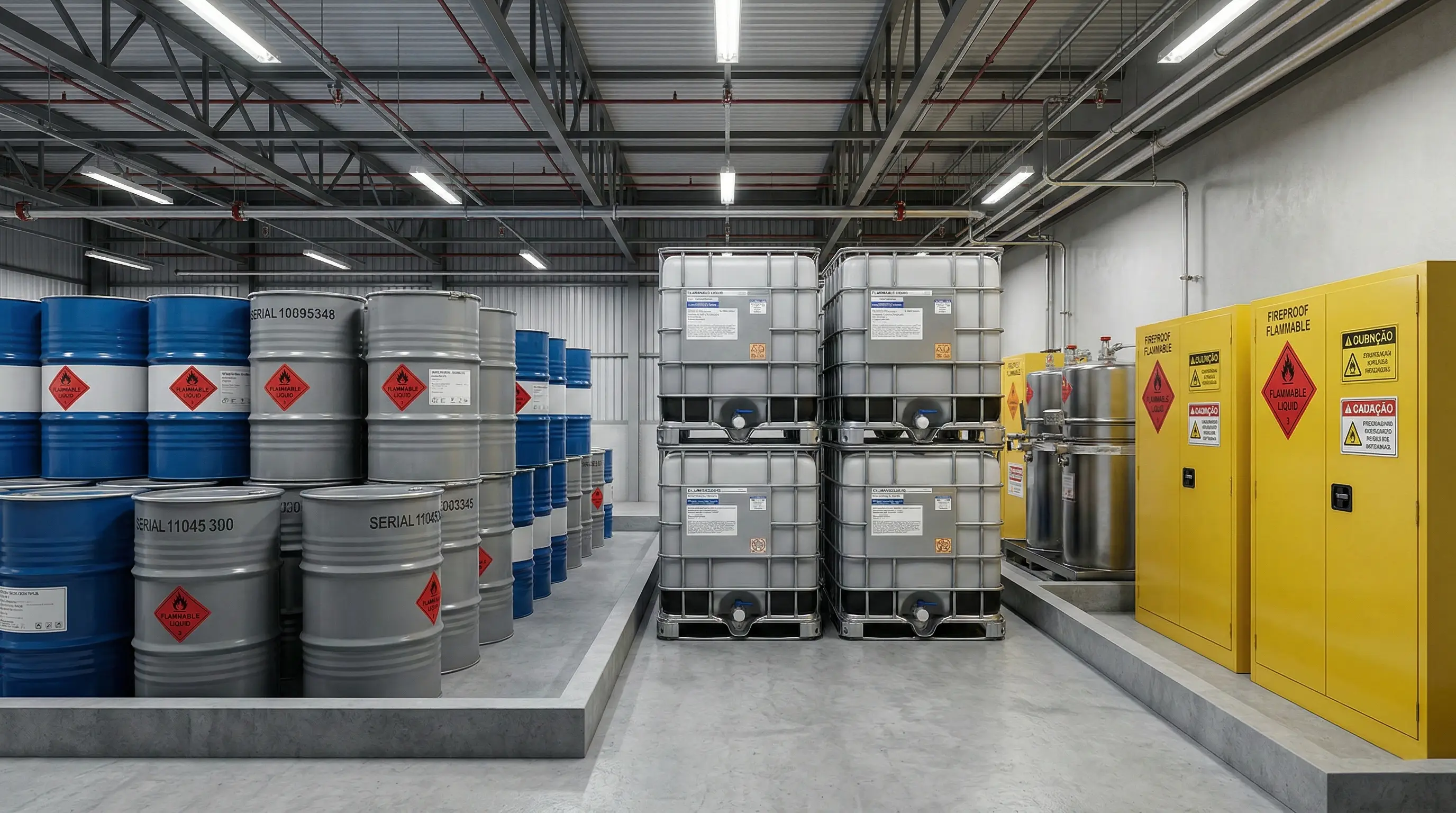 Armazenamento seguro de produtos e líquidos inflamáveis