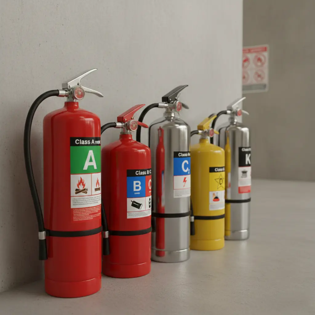 Extintores de incêndio — Tipos, Dimensionamento e Normas