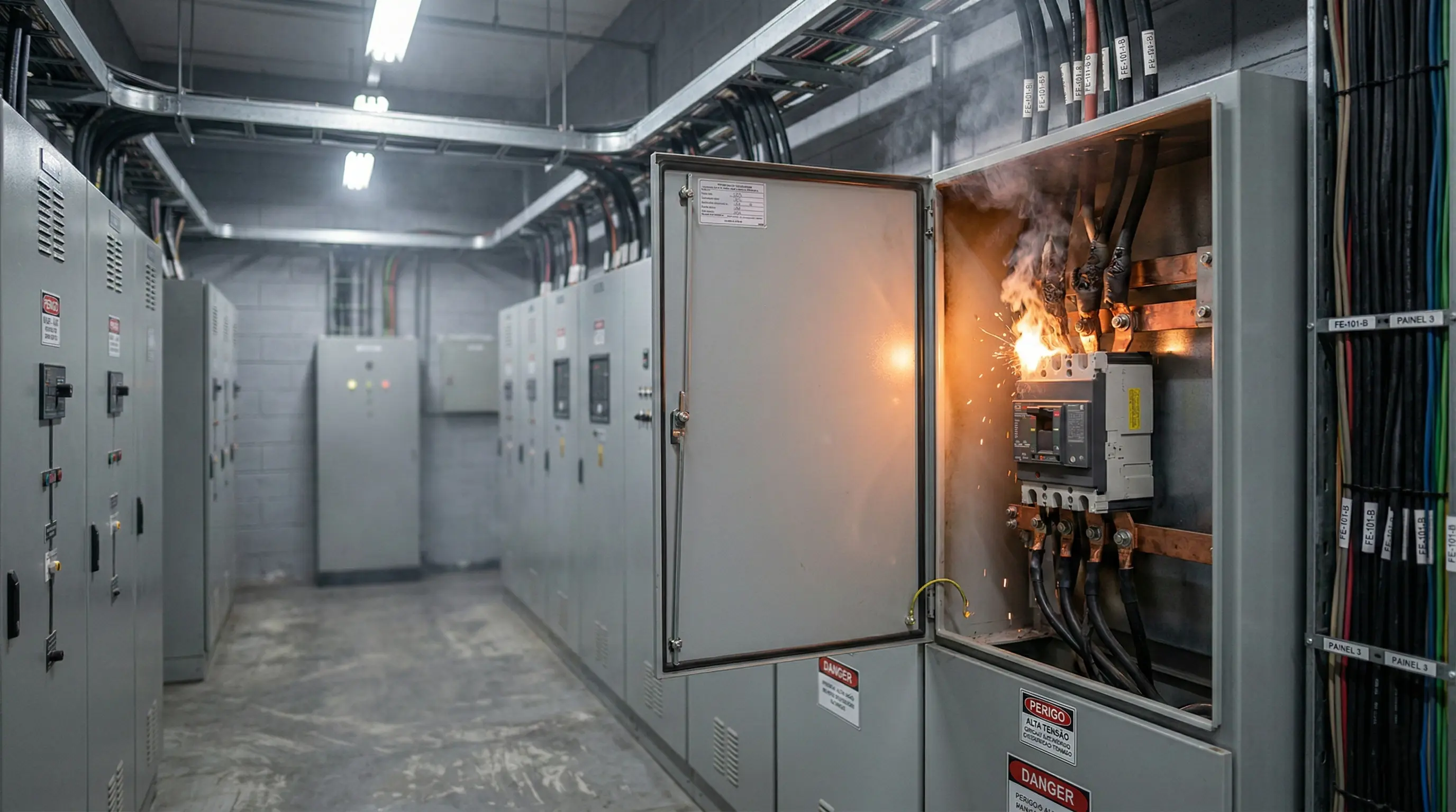 Incêndios elétricos em painéis e instalações
