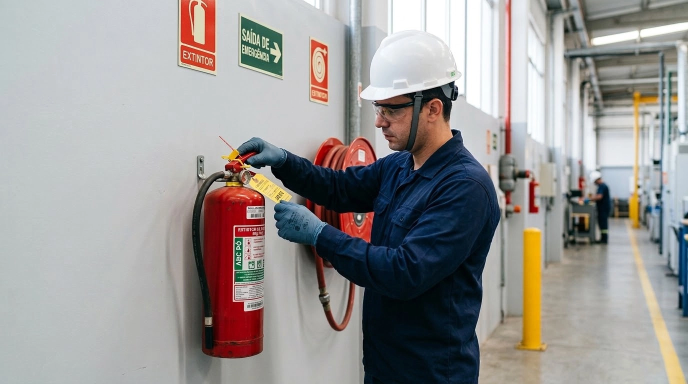 Manutenção de extintores de incêndio