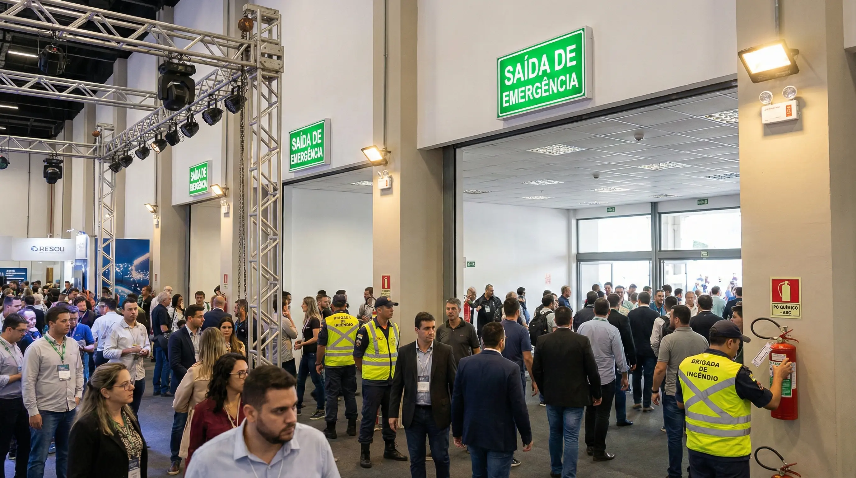 Segurança contra incêndio em eventos — estruturas temporárias e dimensionamento de fuga