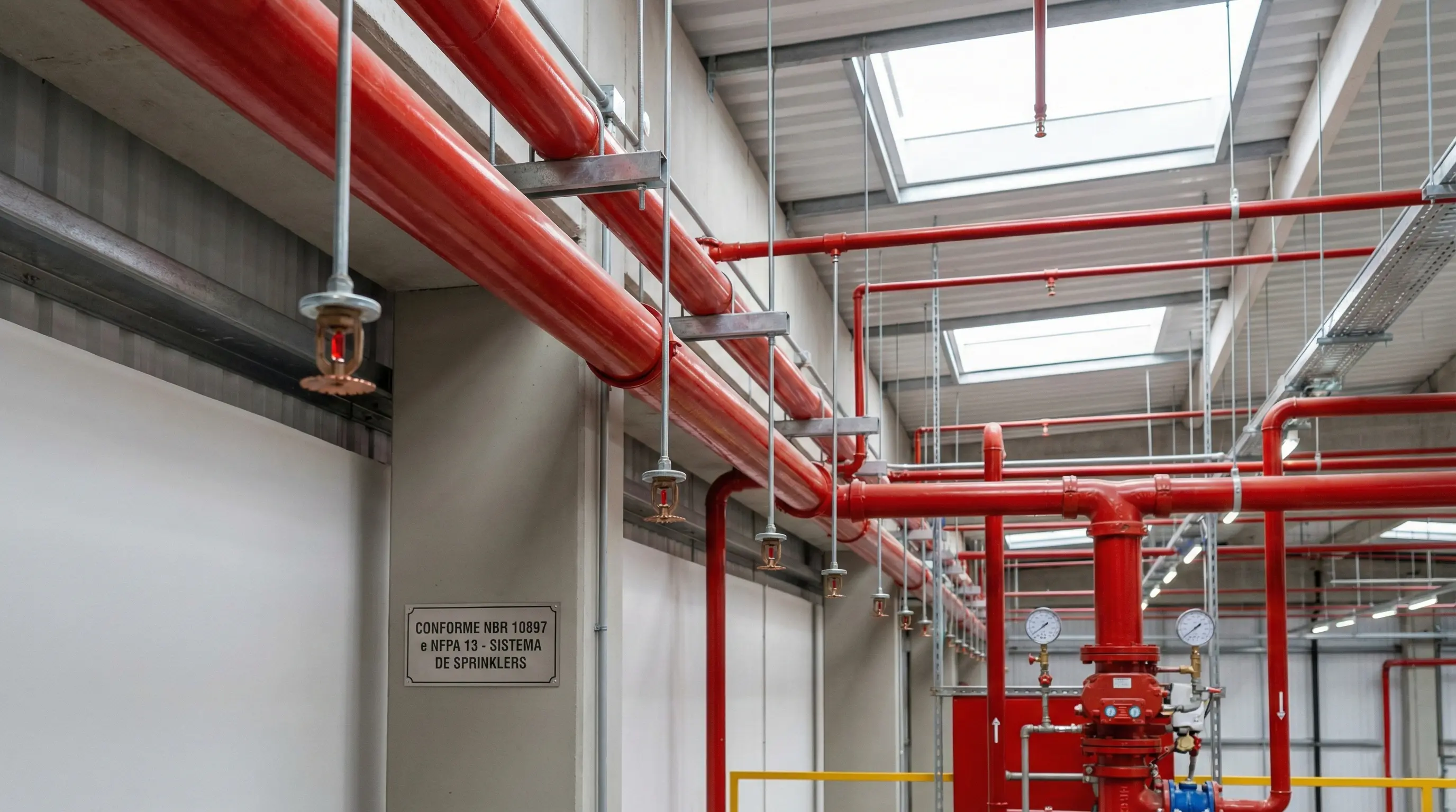 Sistemas de Sprinklers — Detalhe técnico de bico de sprinkler